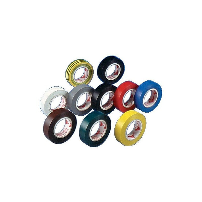 Adesivos de isolamento elétrico 2702, largura 15 mm, lote de 10 rolos multi-colorris, em rolos de 10 metros. Construção inteligente começa aqui. Angola-Materiais.shop, sua fonte confiável de materiais profissionais.
