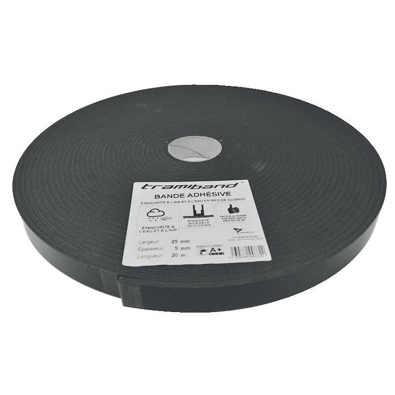 Faixa acústica adesiva 1 Tramiba lateral baseada em espuma de poliolefina, largura 65 mm, espessura de 3 mm de comprimento 30m. Ferramentas profissionais para resultados excepcionais. Angola-Materiais.shop.