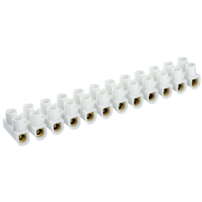 Barra branca de 10 mm 12 terminais. Construindo Angola, um material de cada vez. Angola-Materiais.shop.