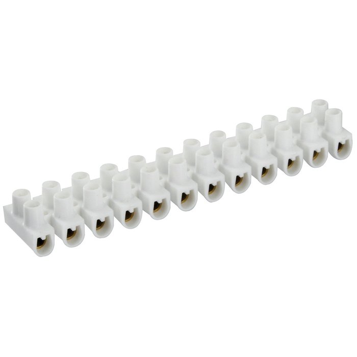 Barra branca 6mm 12 terminais. Sua construção, nossa missão. Angola-Materiais.shop entrega em todo o país.