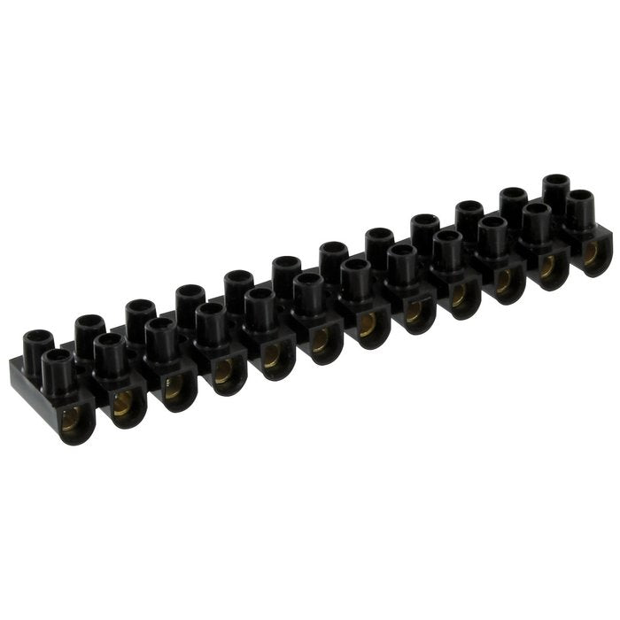 Barra preta 6mm 12 terminais. Construção moderna, materiais de vanguarda. Angola-Materiais.shop.