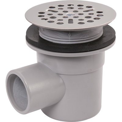 Tiro sifóide de saída horizontal para bandeja de chuveiro + grade - scdfh - cinza PVC - Ø 60 mm. Entrega rápida e confiável em todas as cidades de Angola. Angola-Materiais.shop, a sua solução completa para materiais de construção.