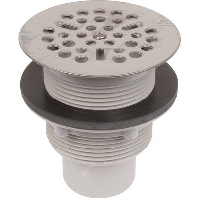 Sifoive com saída vertical para bandeja de chuveiro + grade - sdfh - cinza PVC - Ø 60 mm. Materiais de construção que fazem a diferença. Angola-Materiais.shop, sua escolha inteligente.