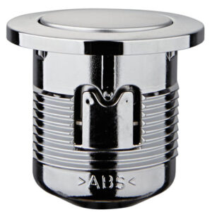 Botão e roseta de empurrar para o serivo, para tampa de tanque D 40 mm, Matt/Chrome Chrome Ref 37115pi0. Ferramentas profissionais para resultados excepcionais. Angola-Materiais.shop.