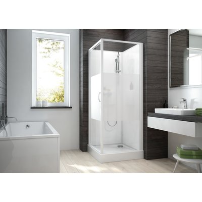 Izi Box 2 Cabine de chuveiro quadrado 80 cm Porta giratória na tela Ref. L11IZBP00801. Qualidade que você pode ver, confiança que você sente. Angola-Materiais.shop.