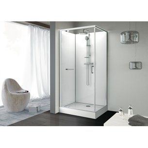 Kara retângulo Cabine 120 x 90 cm, porta giratória, vantagem de vidro transparente, fundo branco Ref. L11KA8R0701. Angola-Materiais.shop oferece materiais de construção e hardware de alta qualidade. Encontre tudo o que precisa para os seus projetos em um único lugar.