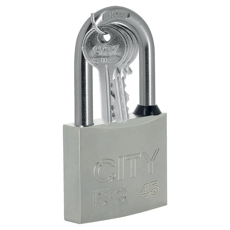 Cadeado da cidade 45 cabo de aço inoxidável longo de 70 mm. Compre materiais hidráulicos e elétricos duráveis na Angola-Materiais.shop. Estamos comprometidos com a excelência.