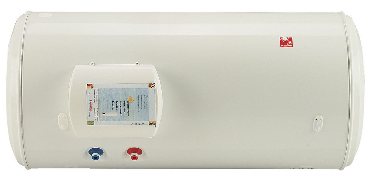 Atlantic Electric Electric Chauffiereo Aquecedor de água de 100 litros com energia de resistência de parede horizontal monofaseada C 23110 Ref. 023110. Materiais de construção de primeira linha, disponíveis agora na Angola-Materiais.shop. Entrega em todo o país.