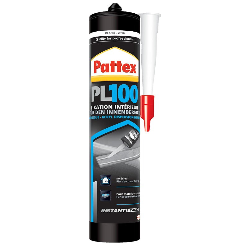 Cola Pattex PL100, 380 g, em papelão de 12. Angola-Materiais.shop: Onde profissionais da construção encontram as melhores ferramentas e materiais.
