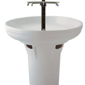 Coluna circular da varanda entregue com torneira cronometrada e 6 bicos, brancos, ref.d0074aa. Sua construção, nossa missão. Angola-Materiais.shop entrega em todo o país.