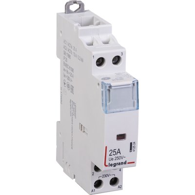 Bobina do interruptor de energia 230 V ~ - 2P - 250 V ~ - 25 A - 2 O - 1 Mod - Ref. Inovação que constrói futuros. Angola-Materiais.shop.