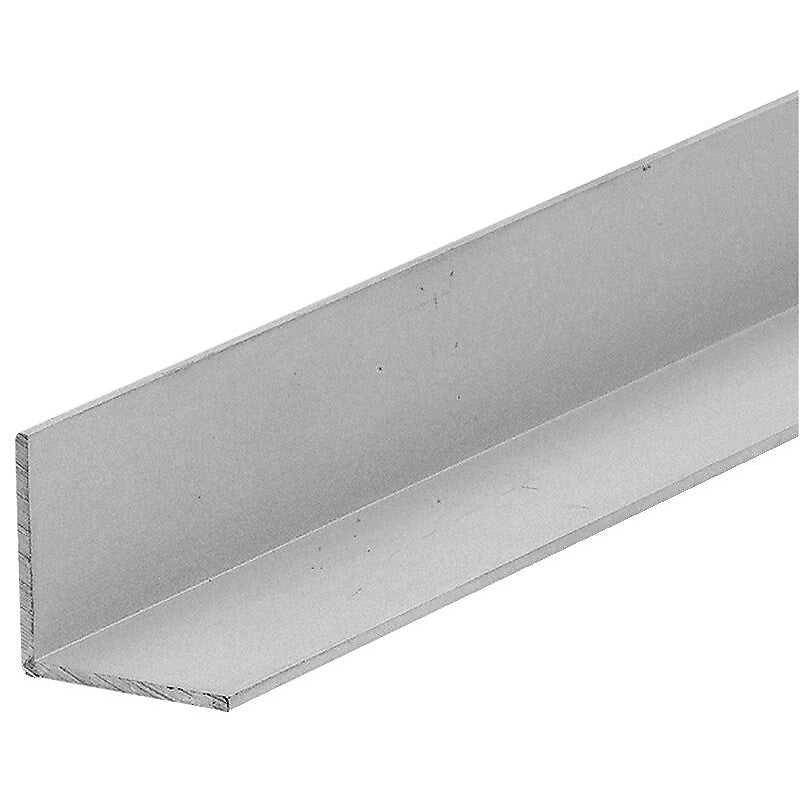 Ângulo equial de alumínio, acabamento em prata de cetim, espessura de 10x10 1 mm. Construa com confiança: Angola-Materiais.shop, seu parceiro em materiais de construção de ponta.