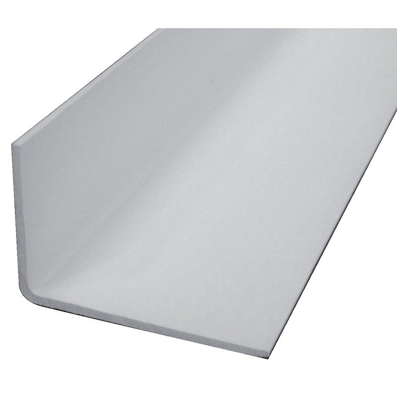 Ângulo desigual - perfil no comprimento assimétrico de PVC 2,6m acabamento branco 30 x 70mm. Construindo sonhos com os melhores materiais. Angola-Materiais.shop.