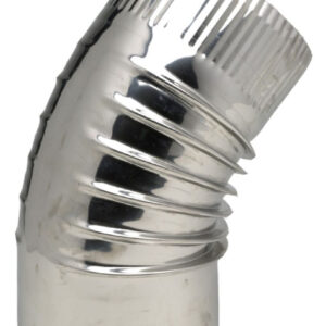 Cotovelo 45 ° Aço inoxidável 304 Diâmetro: 125 Ref. 364125, dez. Construa melhor, construa com Angola-Materiais.shop.