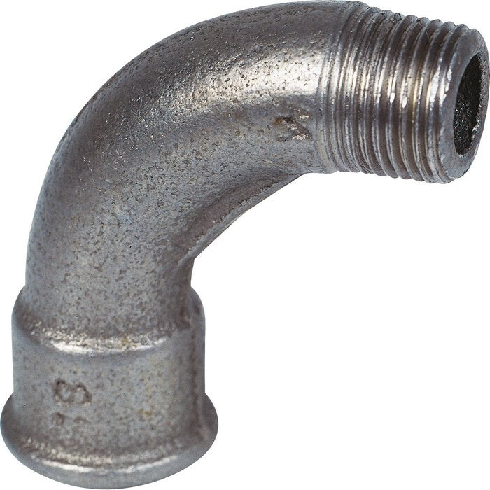 Curva 90 ° N ° 1 Iron de ferro fundido preto machado MF Diâmetro: 26x34 Ref. 01021005. Construindo Angola, um material de cada vez. Angola-Materiais.shop.