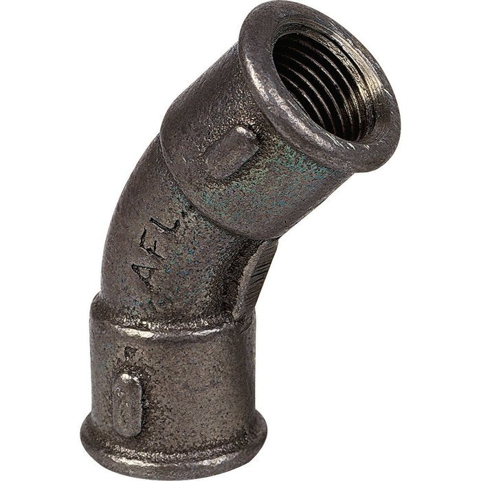 Curva de ferro fundido maleável 41 fêmea negra 15x21 Ref. 04121003. Experiência, inovação e dedicação em cada produto. Angola-Materiais.shop.