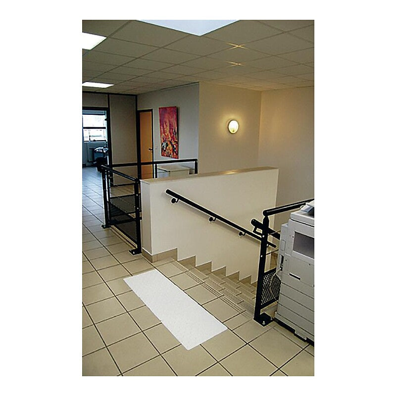 Lajes de podotáteis de despertar para a vigilância de adesivo automático interior - 1350 x 400 mm - acabamento branco. Tecnologia e qualidade reunidas em um só lugar. Angola-Materiais.shop.