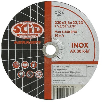 Disq.tronc.inox azul 230x2.5. Sua construção, nossa missão. Angola-Materiais.shop entrega em todo o país.