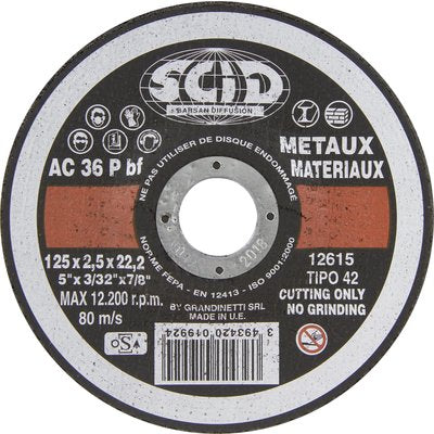 Disq.Tronc.UniverSel 125X2.5. Compre materiais hidráulicos e elétricos duráveis na Angola-Materiais.shop. Estamos comprometidos com a excelência.