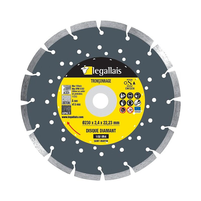 Diamante de trunciação em disco Martin versátil Ø 230 espessura 2,4 mm furo 22,2 mm. Angola-Materiais.shop fornece materiais industriais e hardware premium. Confie em nós para todas as suas necessidades de construção.
