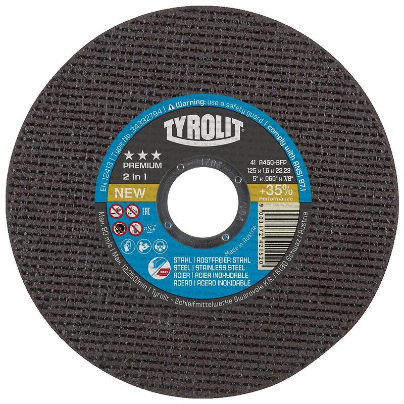 Premium 2 -in -1 Trunciação cubo plano de aço inoxidável de aço inoxidável 115 mm de espessura 1,6 mm 22,2 mm. Sua obra, nossos materiais. Angola-Materiais.shop, parceiro da construção angolana.