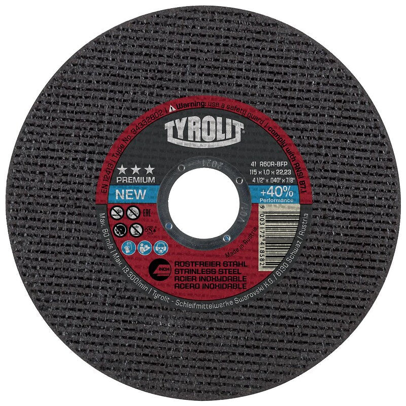 Disco de trunciação premium cubo plano de aço inoxidável diâmetro de 125 mm de espessura 1,6 mm 22,2 mm. Construindo excelência, entregando sonhos. Angola-Materiais.shop.