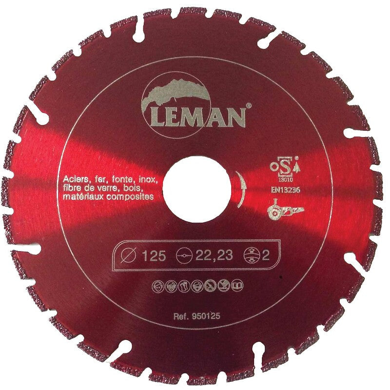 Diamante dispensa monocouche para seções de aço, 230 mm de diâmetro, 22,23 mm de furo, 2 mm de espessura. A evolução da construção começa aqui. Angola-Materiais.shop.