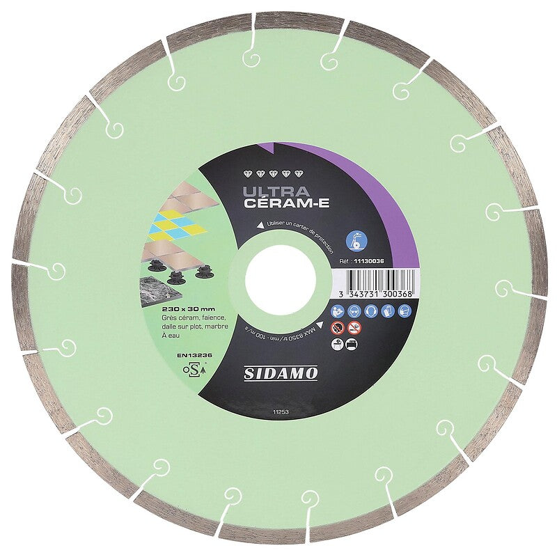 Diamond Disc Disc contínuo aro contínuo Ultra ceram e Diâmetro Materiais de decoração de 230 mm, 2,2 mm de espessura, furo de 30 mm. Materiais de construção de ponta, preços acessíveis. Bem-vindo à Angola-Materiais.shop.