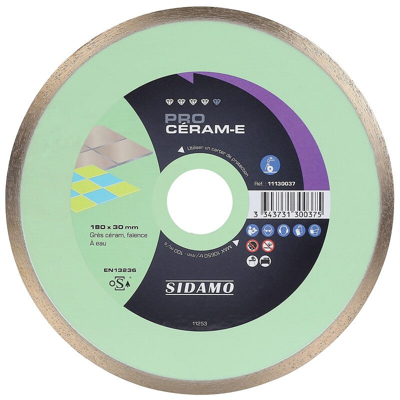 DIVERSOS DIAMENTOS MATERIAIS DE DECORAÇÃO DA RIM CONTÍNOR PRO CERAM E Diâmetro 200 mm, espessura 1,6 mm, furo 30 mm. Materiais que fazem a diferença em cada projeto. Angola-Materiais.shop.