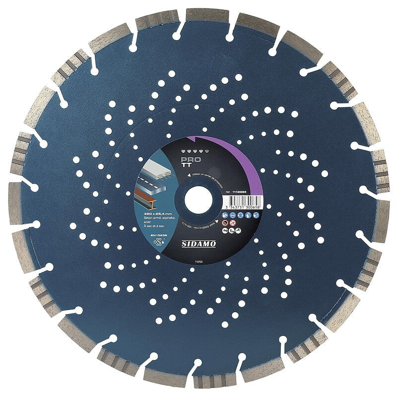 DISKS DIAMEDOS MATERIAIS DE CONSTRUÇÃO DA RIM DIAMENTOS PRO TT Diâmetro 450 mm, 3,4 mm de espessura, furo de 25,4 mm. Conectando profissionais a soluções de construção de elite. Angola-Materiais.shop.