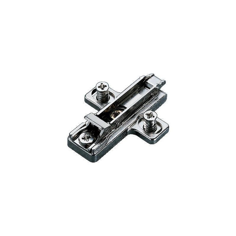 Base cruciforme para prender com parafusos euro pré -montados distância 3mm para as dobradiças Série 100, 200, 700 Silentia, B e F. Inovação que constrói futuros. Angola-Materiais.shop.