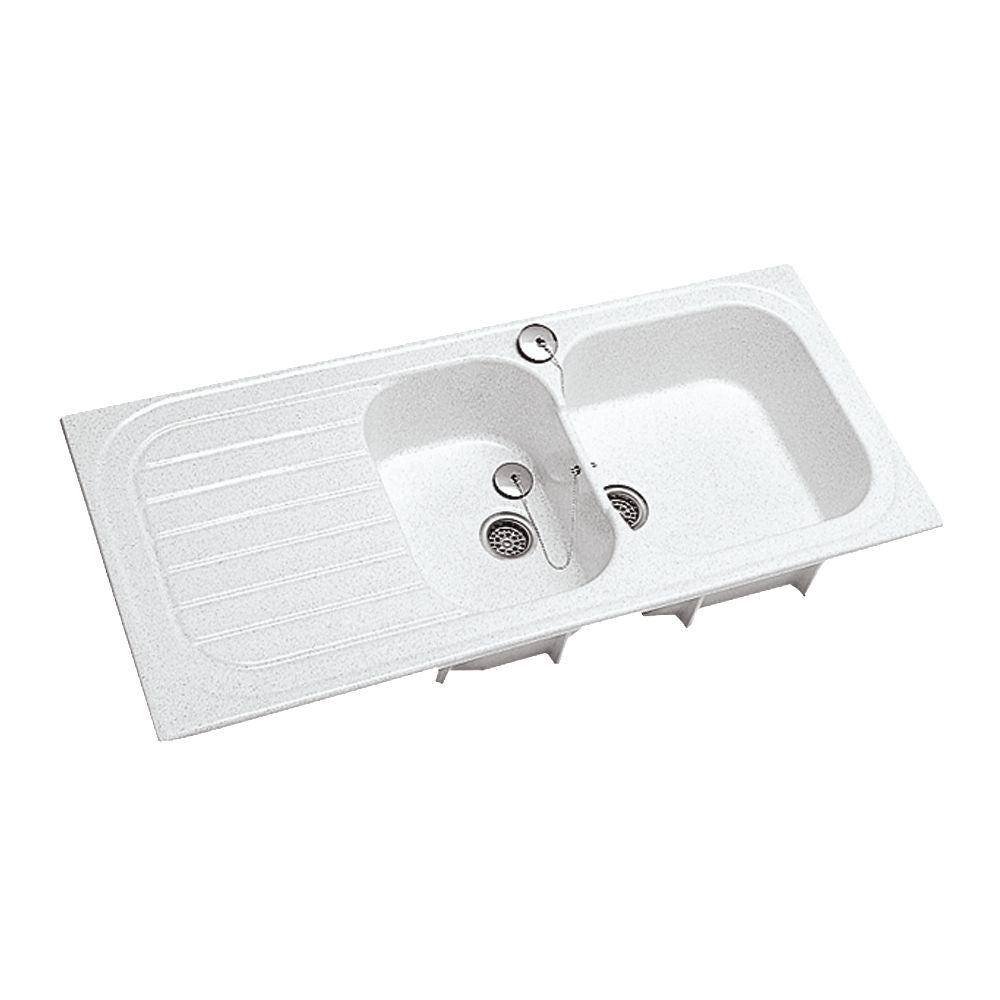 Geberit Ceramic 2 tanques construídos -in pia, 1 Dreno de Vallauris 2 112x50 cm branco, ref. Qualidade garantida em cada produto na Angola-Materiais.shop. Construa o futuro com os melhores materiais do mercado.