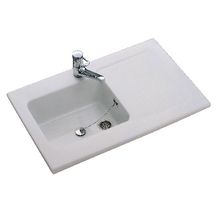 Afundar para posar Villeroy e Boch Mogador Sandstone, 1 tanque, 1 100x60 cm de drenador branco, ref.. Precisão, durabilidade e eficiência na Angola-Materiais.shop.