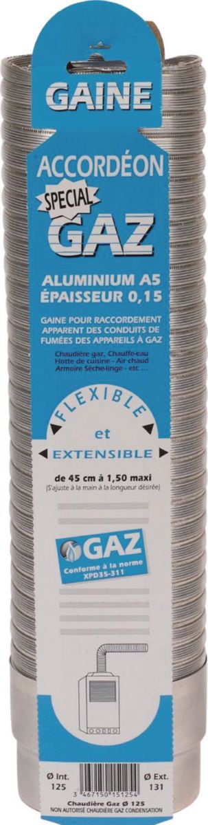 Acordeão "Gaz '' Gaine '' + Comprimento da conexão ALU 0,45 m a 1,50 m de diâmetro 83/89 Ref. 015083. Sua construção, nossa missão. Angola-Materiais.shop entrega em todo o país.