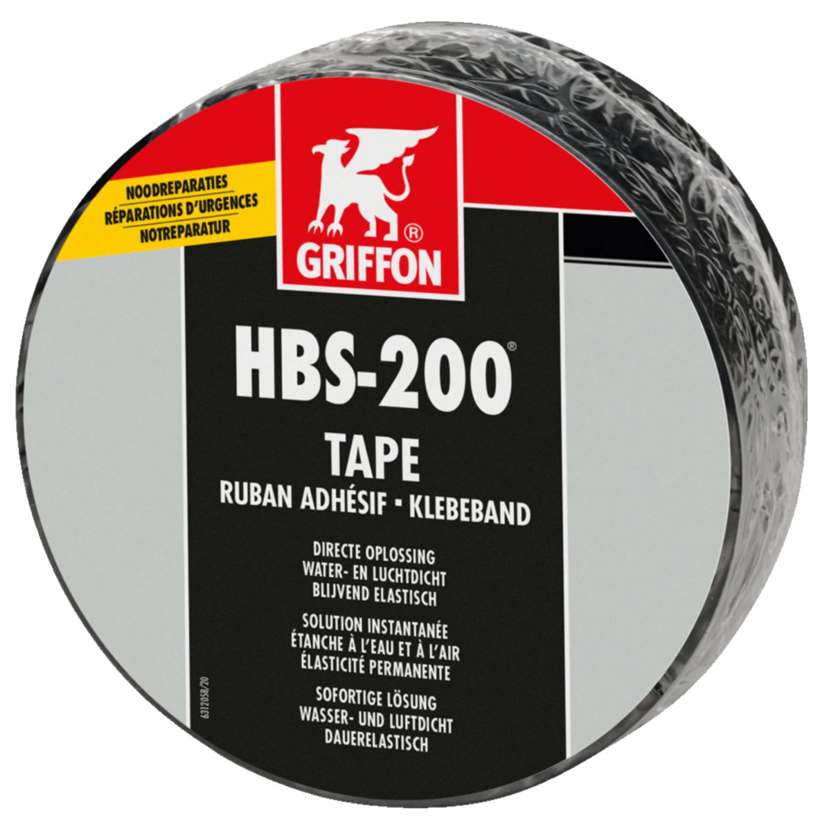Rolo de fita HBS-200 de vedação imediata 5m x 7,5 cm. Inovação, qualidade e confiabilidade na palma da sua mão. Angola-Materiais.shop.