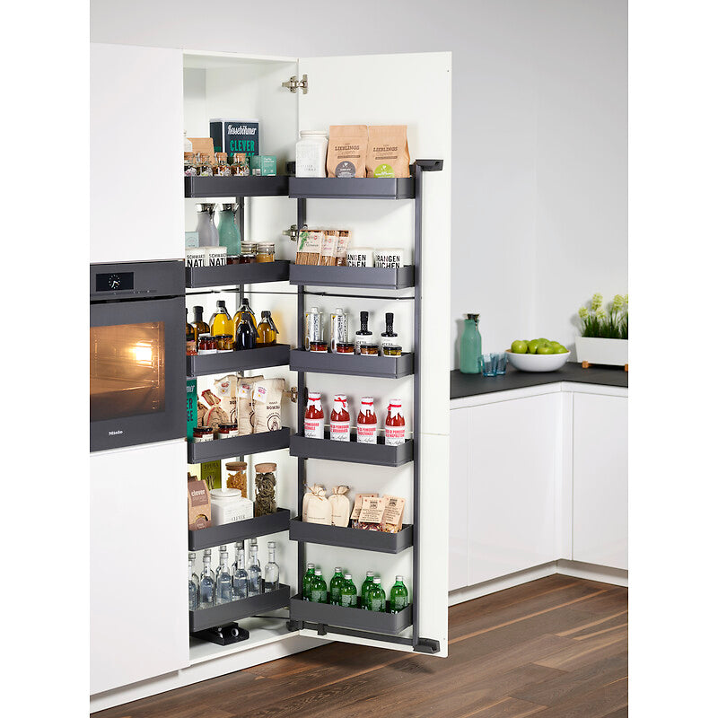 Kit de estrutura para mobília de cozinha em tandem pura - altura 1700 x largura 600 mm - acabamento antracite - 4 prateleiras. Precisão, durabilidade e eficiência na Angola-Materiais.shop.