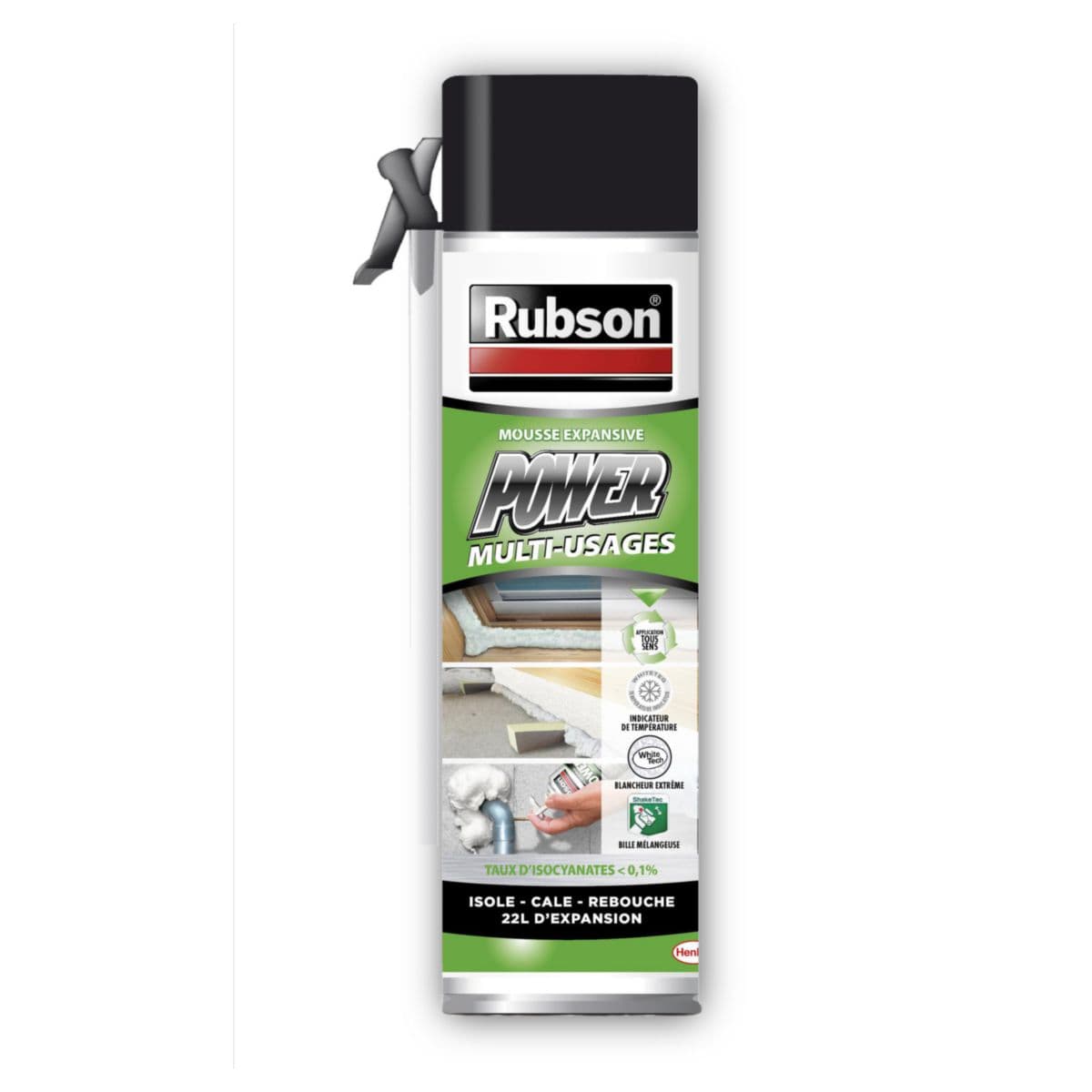 Power de espuma expansiva Rubson 500ml Ref. 1450645. Soluções completas para construção, reforma e manutenção. Angola-Materiais.shop entrega em todas as províncias.