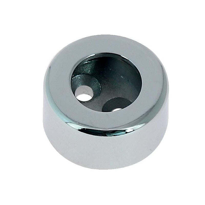 Par de extremidades cromadas de zamak para tubos Ø20 mm. Materiais de construção sob medida para cada projeto. Angola-Materiais.shop, sua solução personalizada.