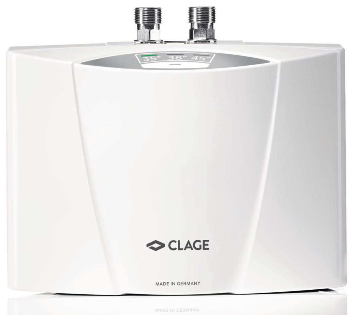 Pequeno aquecedor de água eletrônico instantânea Clata MCX3 3,5 kW 230V, Energy Classe A Ref. 1500-15303. Angola-Materiais.shop - A maior variedade de materiais de construção em Angola. Compre online com facilidade e segurança.