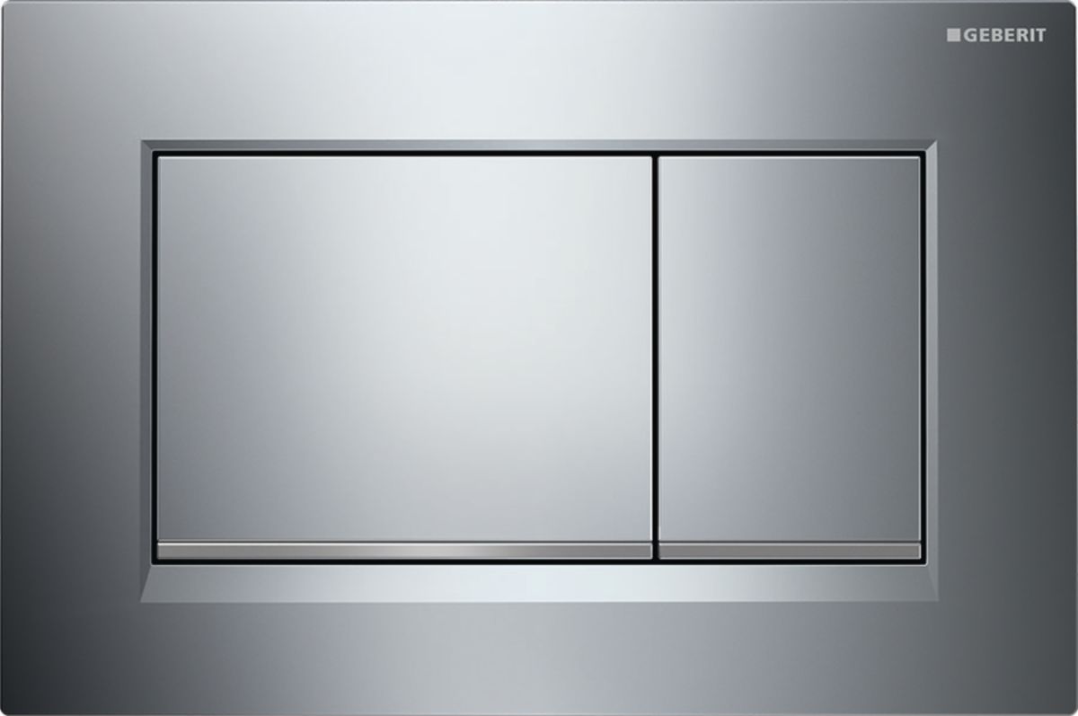 Geberit Sigma30 Placa de gatilho para cromado brilhante e brilhante Chromed Chrome Ref 115883kh1. Inovação que constrói futuros. Angola-Materiais.shop.