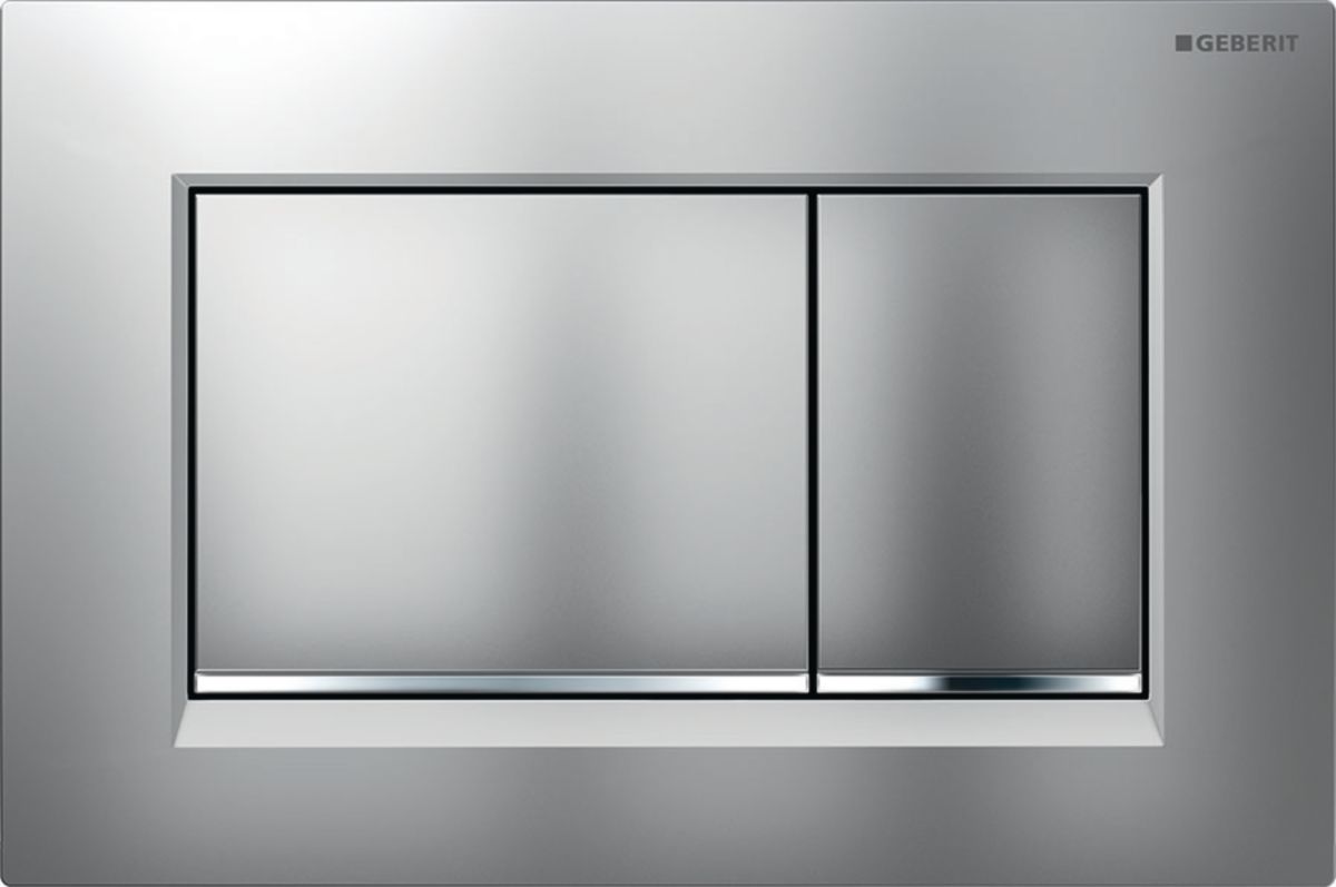 Geberit Sigma30 Placa de gatilho para toque de cromo duplo brilhante ref 115883kn1. Materiais de construção de primeira linha, disponíveis agora na Angola-Materiais.shop. Entrega em todo o país.