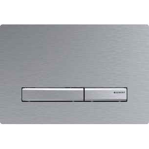 Geberit Sigma50 Placa de gatilho para enxaguamento duplo -Touch, cor de metal cromado escovado, fácil de limpar. 115.788.gh.2. Materiais de construção que fazem a diferença. Angola-Materiais.shop, sua escolha inteligente.