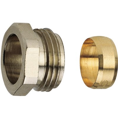 Acessório mecânico 834 com um anel de metal, para tubo de cobre ou aço calibrado d 14 - 15 x 21 Ref. 587144. Compromisso com a qualidade, em cada material, em cada entrega. Angola-Materiais.shop.