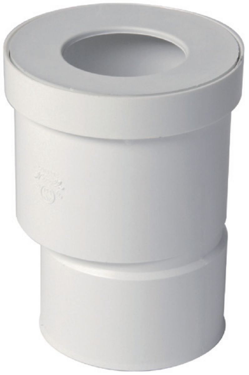 Nicoll ajuste para saída direita da WC Right Right Ø 85/107 mm - QW810E - PVC branco - conexão Ø 100 mm. Profissionais da construção escolhem Angola-Materiais.shop. Porque a qualidade faz a diferença.