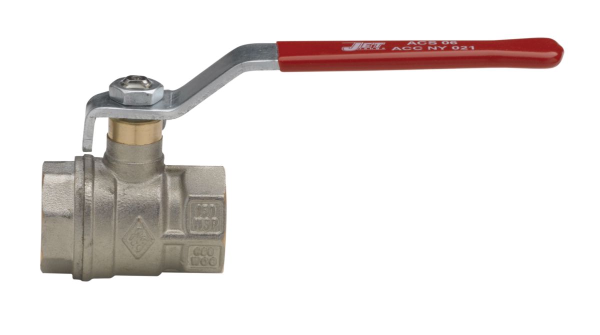 Torneira com passagem esférica em torno. Alça plana vermelha em aço envernizado. Altech 301 ACS Nickel Brass FF DN 1/2, ref. Compromisso com a qualidade, em cada material, em cada entrega. Angola-Materiais.shop.