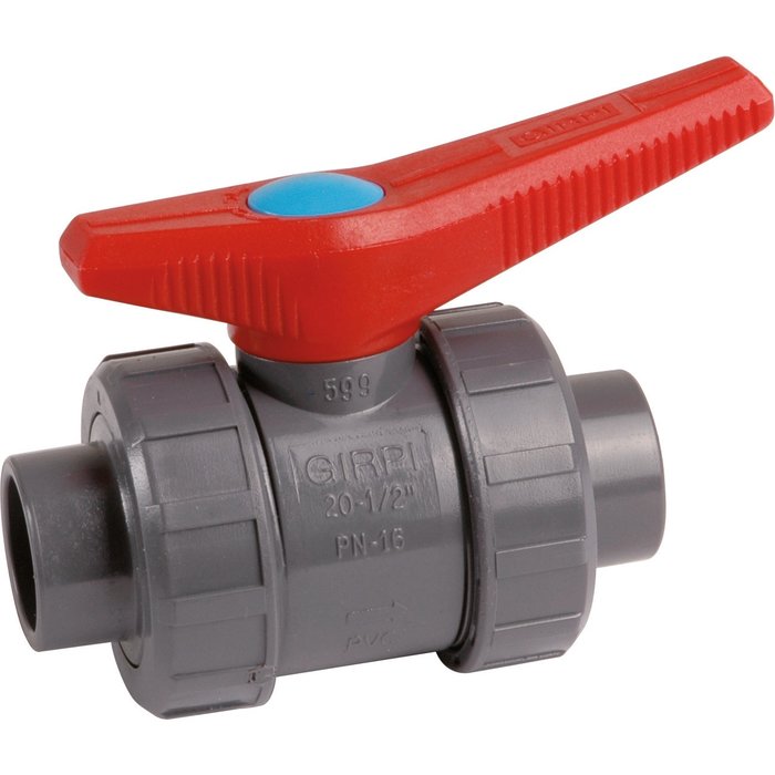 Torneira com pressão de giro esférica K62 PVC Tip para grudar. Diâmetro: 40 Passagem: 40 VBCE40. Materiais que inspiram, construções que impressionam. Angola-Materiais.shop.