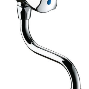 Tap simples de pia de parede Bico cromado L 150: Ref. D275150. Construa melhor, construa com Angola-Materiais.shop.