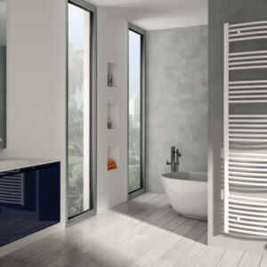 Secador de toalha elétrica Cala Ondeo 1322 x 495 mm Branco 750 W 1. Sua obra, nossa especialidade. Angola-Materiais.shop.