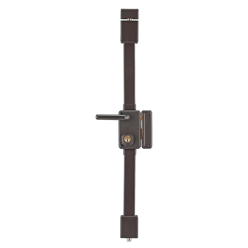 Aplique de bloqueio de 3 pontos com cilindro redondo tipo de cilindro vertical com cor marrom colorido à mão direita. Entrega rápida e confiável em todas as cidades de Angola. Angola-Materiais.shop, a sua solução completa para materiais de construção.