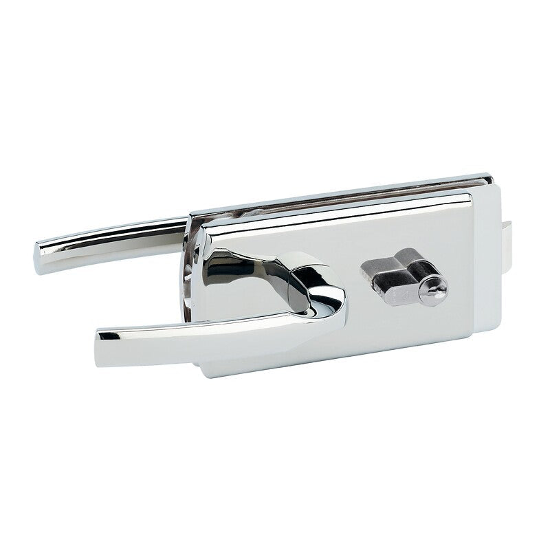 Double Artist Crutch Lock para porta de vidro deslocada, parafuso focado, Matt Chrome. Compre materiais hidráulicos e elétricos duráveis na Angola-Materiais.shop. Estamos comprometidos com a excelência.